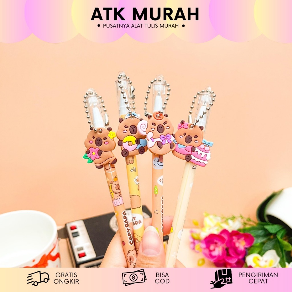 

PULPEN GANTUGAN CAPYBARA KARET GEPENG PG-1902 PEN LUCU IMUT KADO UNIK SOUVERNIR