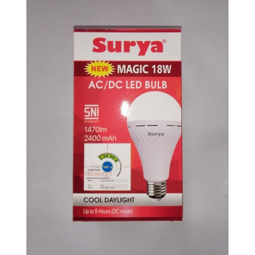 SURYA MAGIC 18W Lampu AC DC Bulb Surya 18 watt / Lampu Emergency