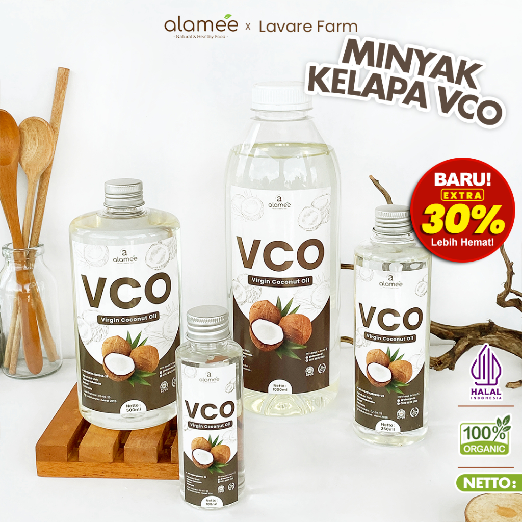 

ALAMEE Minyak Kelapa Murni Extra Virgin Coconut Oil VCO Asli Dapat Diminum Organik Masak Minum BUMA