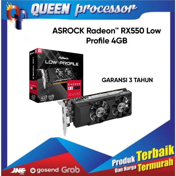 VGA ASRock Radeon RX 550 4GB Low Profile | GDDR5 / RX550