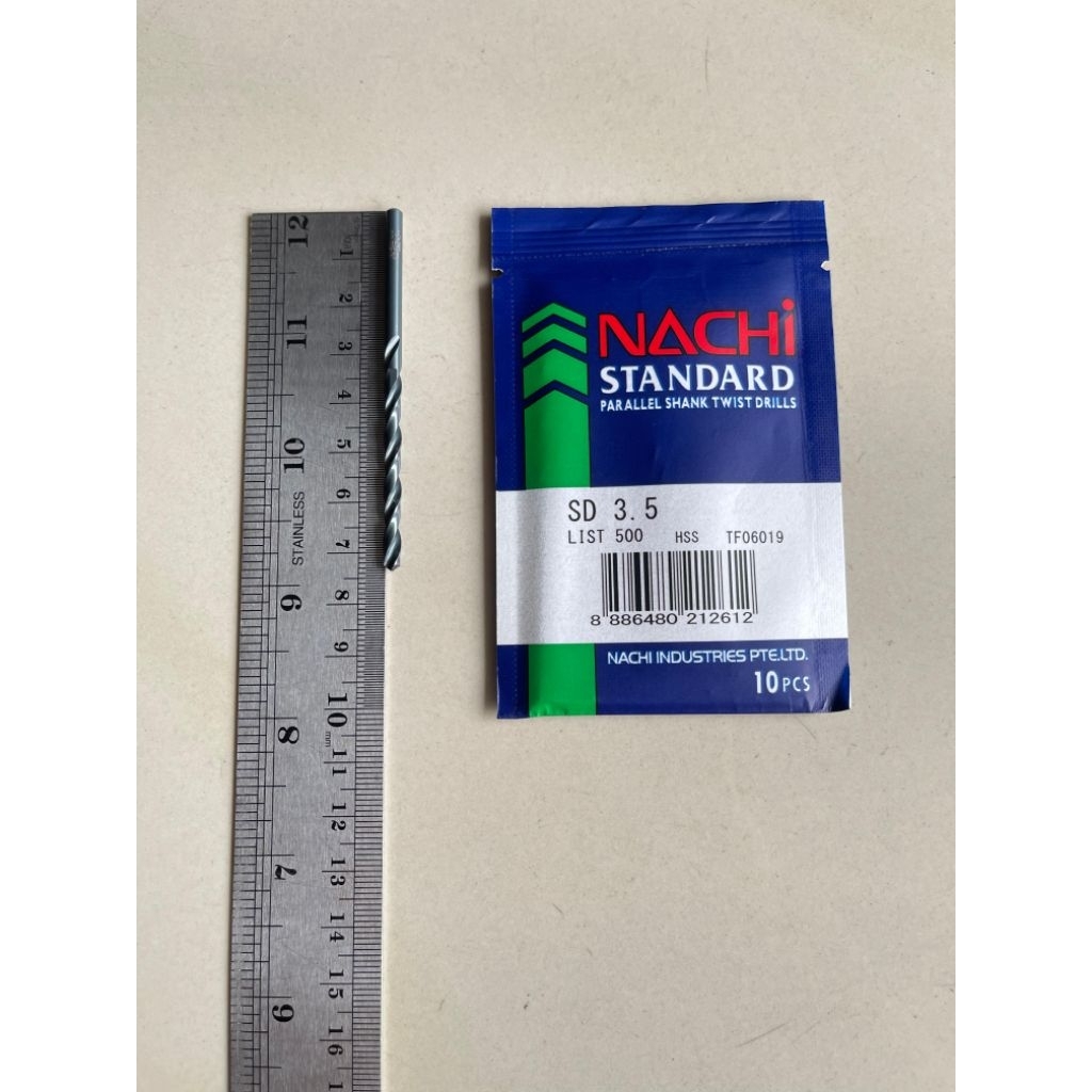 Nachi 3.5 MM Mata Bor Besi HSS - Nachi Mata Bor Besi HSS 3.5 MM