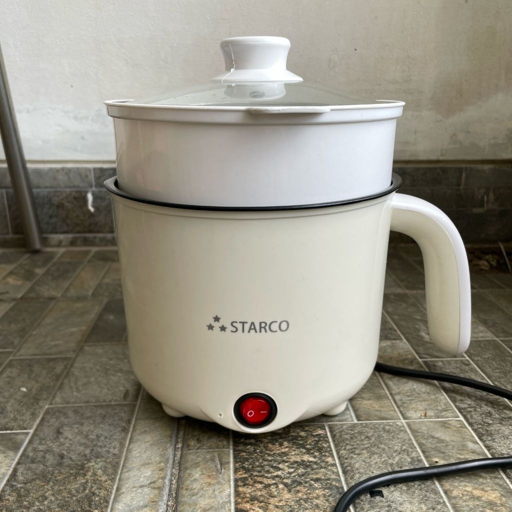 Pengukus Panci Listrik Starco Slow Cooker Stainless Steel Teflon Cooking Pot Rice Cooker Mini Bekas 