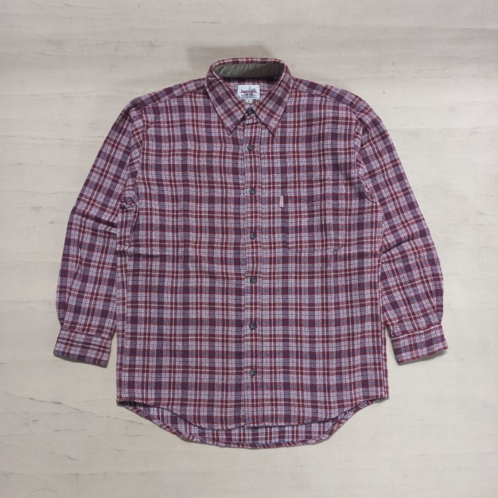 Budweiser Plaid Wool Flannel Shirt