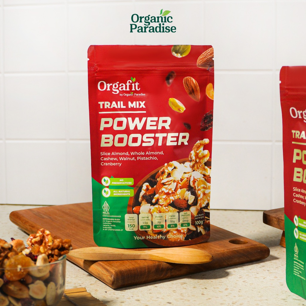 

Premium Trail Mix Nut Power Booster 100 gram / Kacang Mix variant Power Booster 100 gram Organic