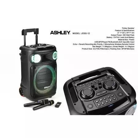 speaker portable wireless ashley Joss 12 - 12 inch original bluetooth JOSS12