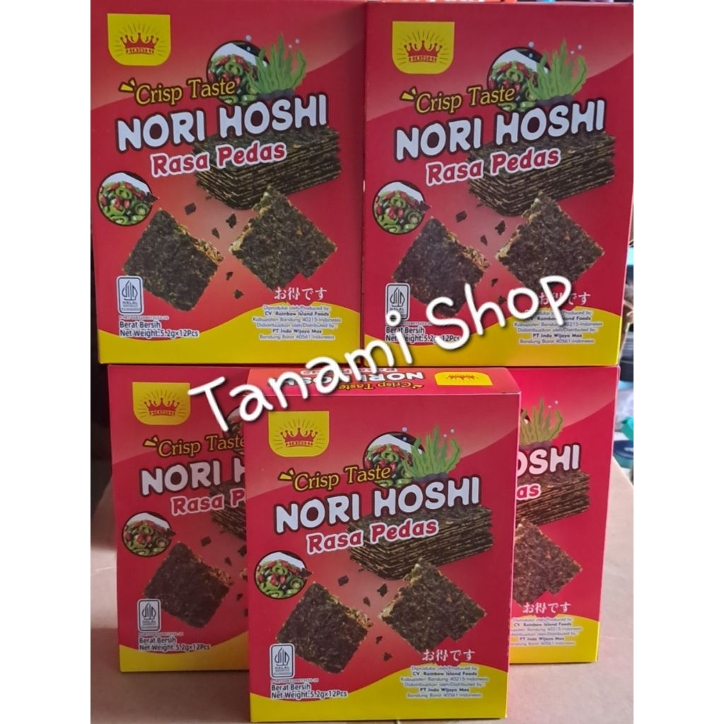 

Nori Hoshi dg varian rasa pedas 1box isi 12pcs