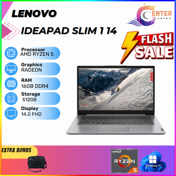 LENOVO IDEAPAD SLIM 1 14 RYZEN 5 5625 16GB 512GB W11+OHS