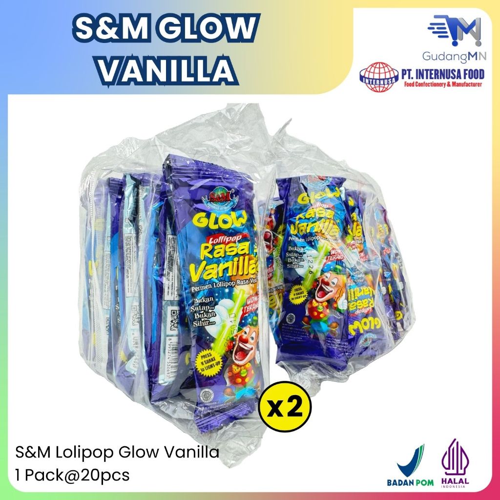 

Permen Lolipop S&M Glow Vanila .1 Pack (20 pcs)