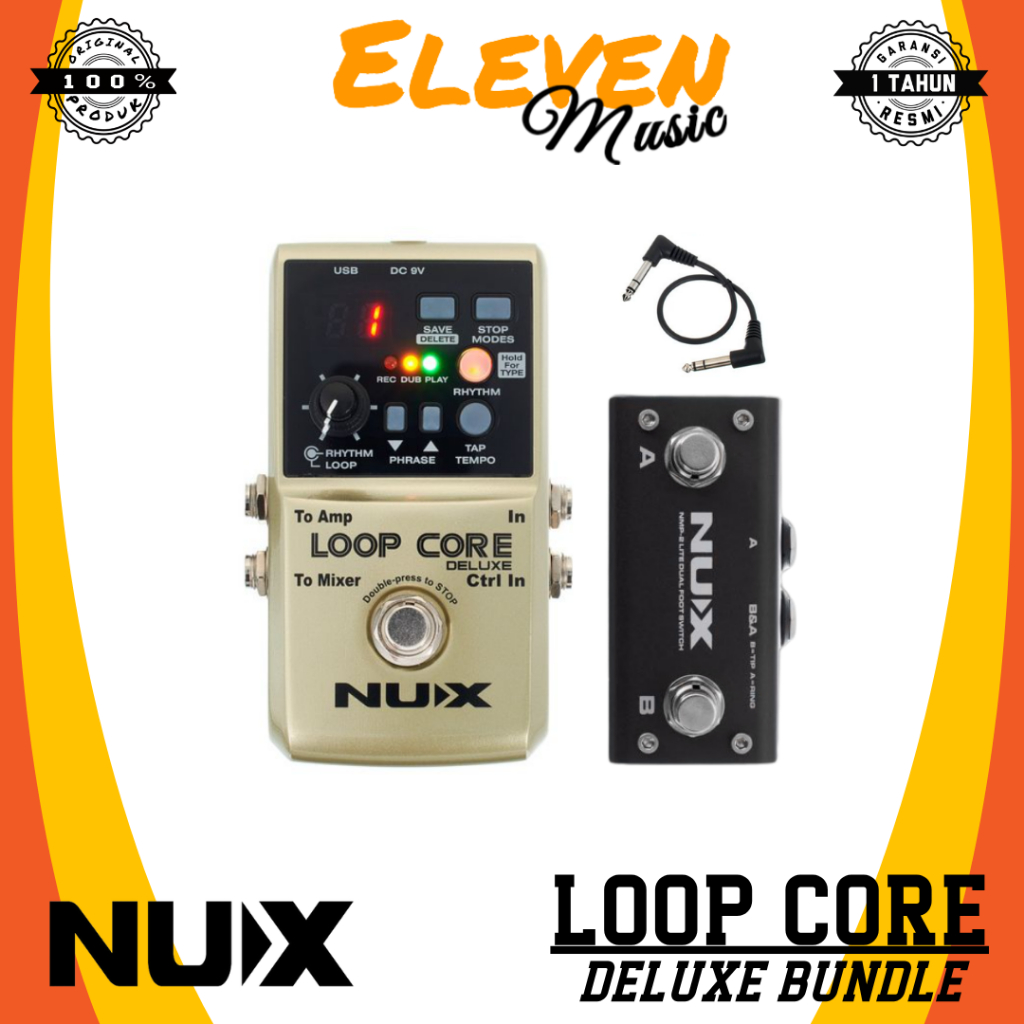 NUX Core Series Stompboxes Effect Gitar Nux Loop Core Deluxe Bundle