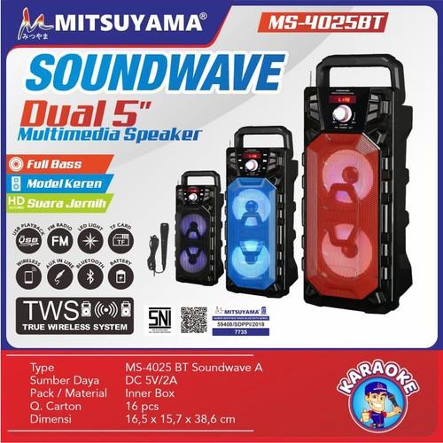 Speaker Bluetooth Portable Mitsuyama Dual 5 Inch MS-4025BT Soundwave