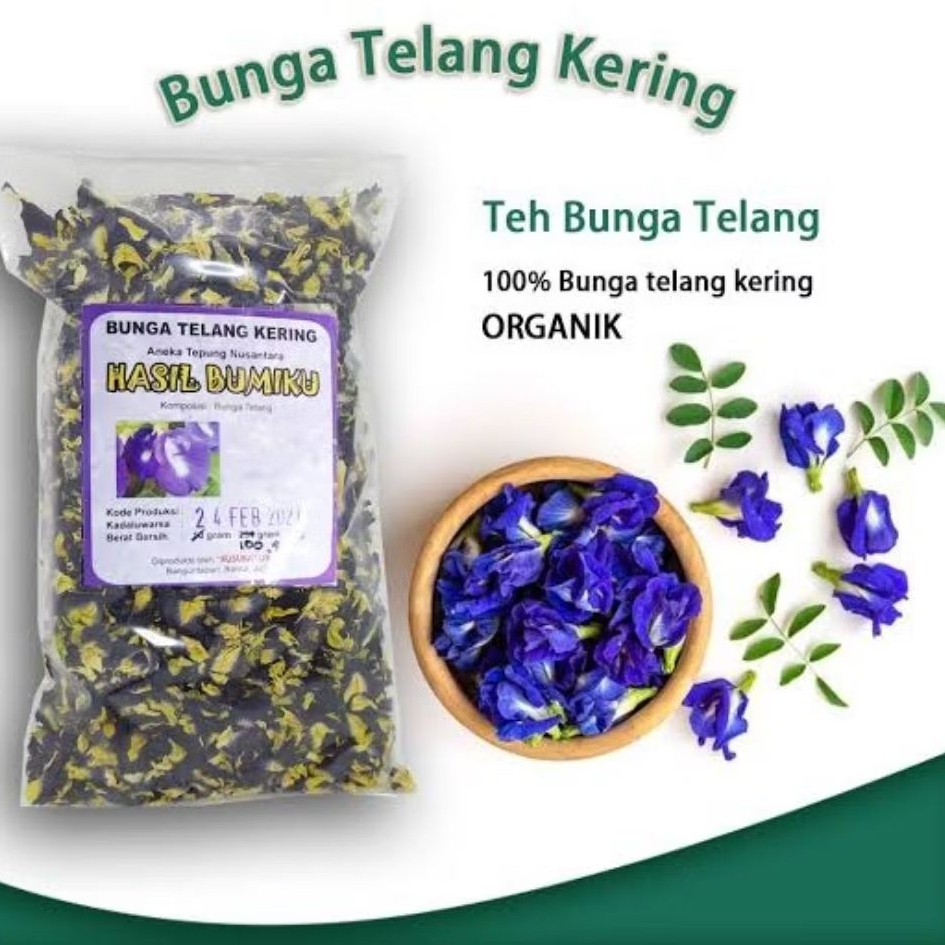 

10gr & 25gr Bunga Herbal Te lang Kering (100% murni tanpa pengawet)Butterfly Pea