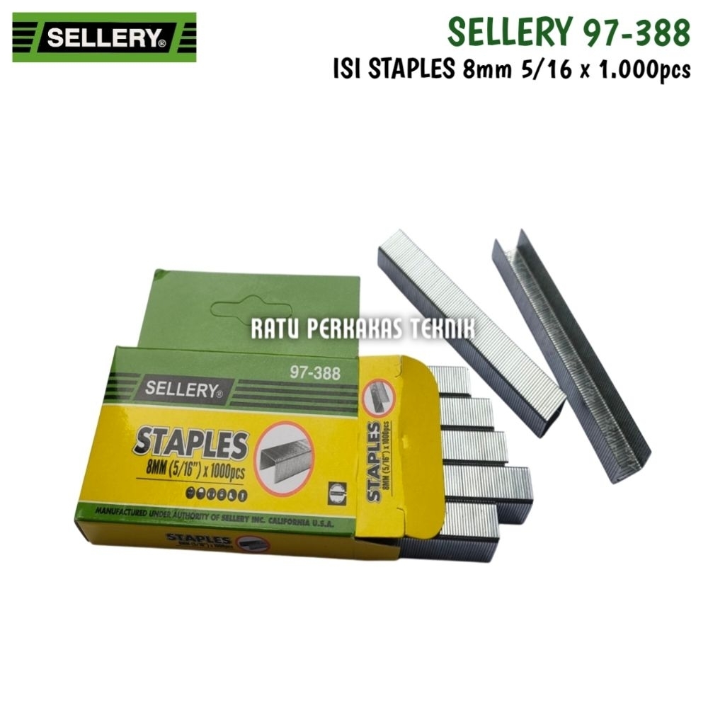

Isi Staples Tembak 8 x 11mm - Refill Staples Sellery 97-388 5/16 inch 8mm Original Murah Promo