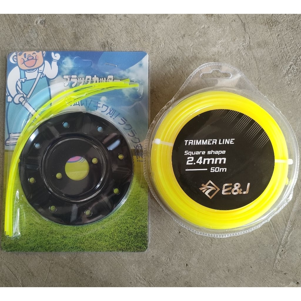 Pisau Plat Nylon + Senar Nylon 50 Meter Untuk Potong Rumput