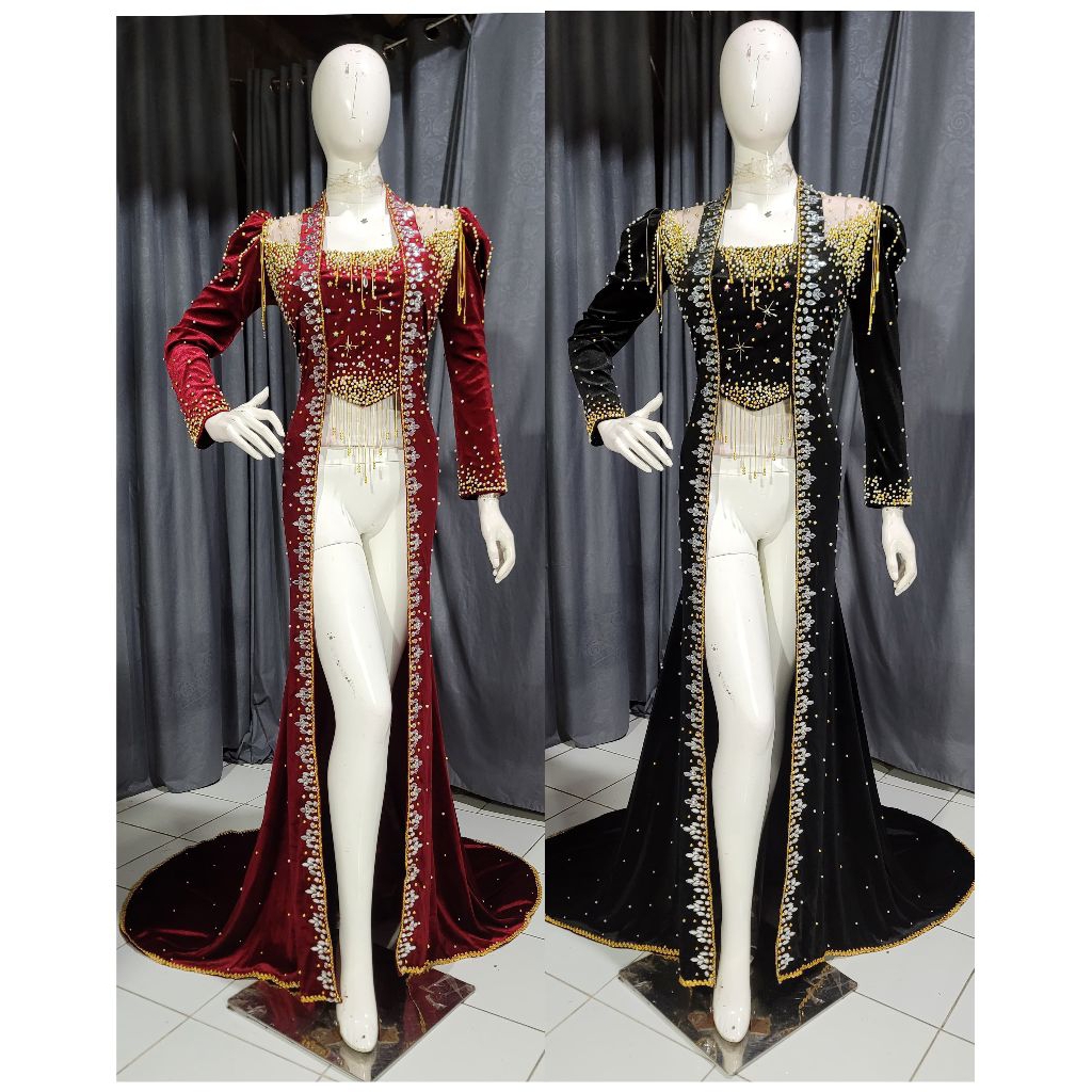 new kebaya  bludru payet tabur batu