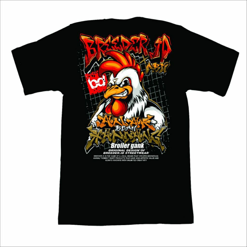 BD059 - KAOS AYAM KAOS BROILER GANK KAOS PETERNAK MUDA