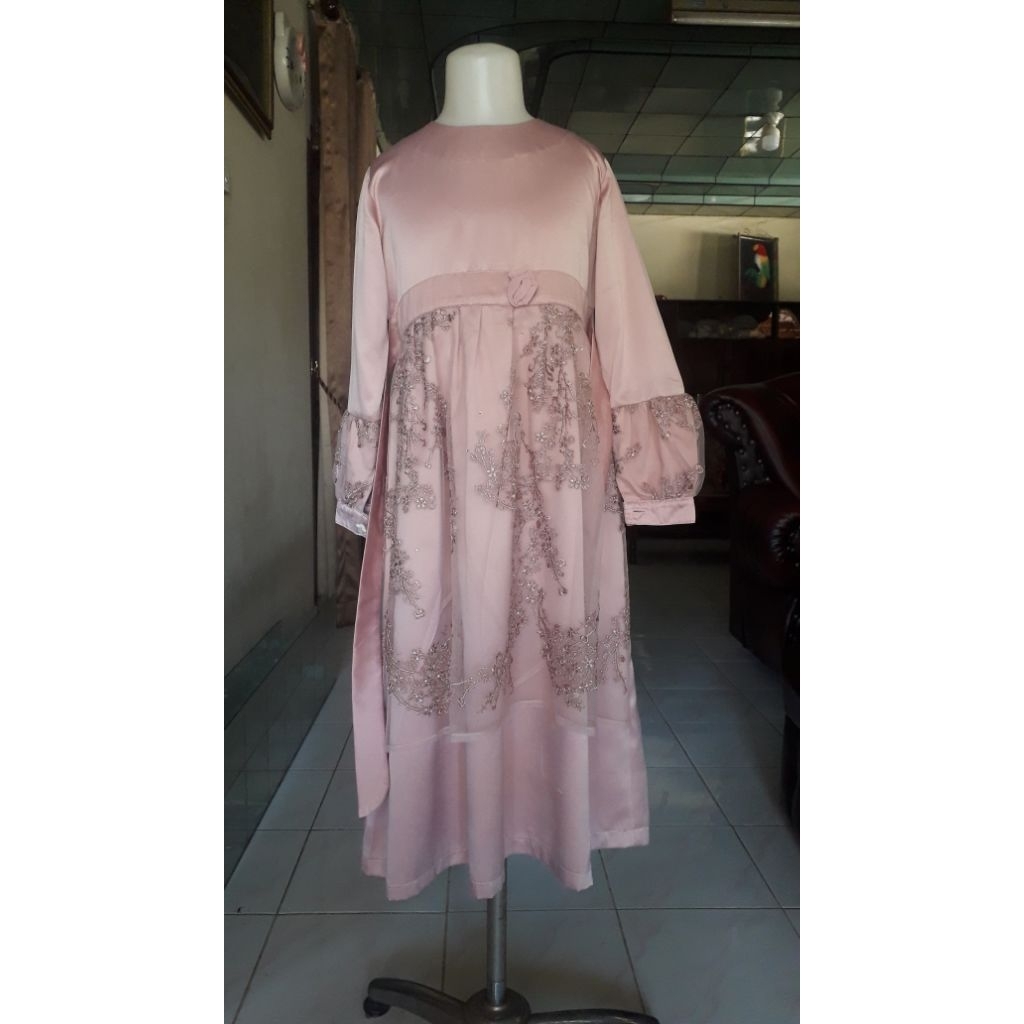 Gamis Pesta Brokat anak warna