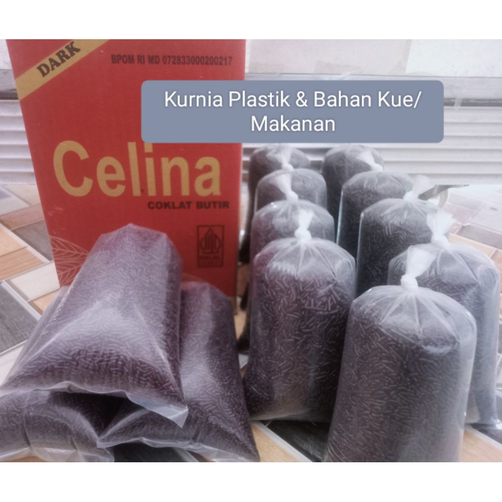 

Meses Cokelat Butir Celina Dark kemasan Repack ¼kg
