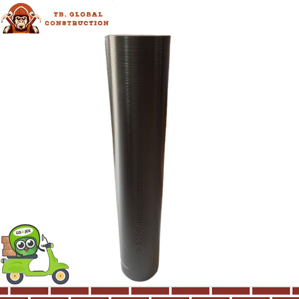 Fiber Pagar Hitam Garis Lebar 120cm / Fiber Pagar Hitam Garis Lebar 1.2M