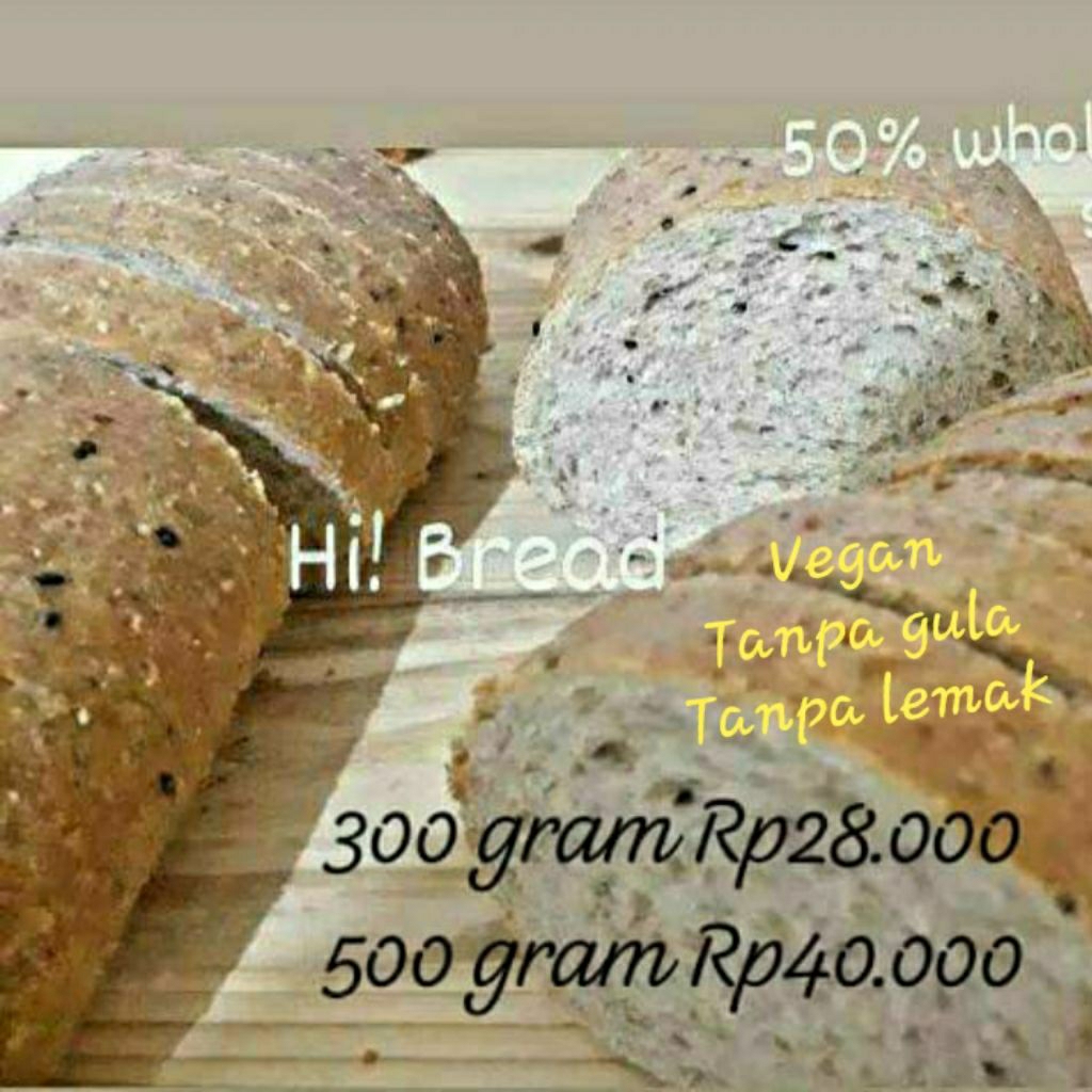 

Roti Tawar Gandum, 50% whole wheat