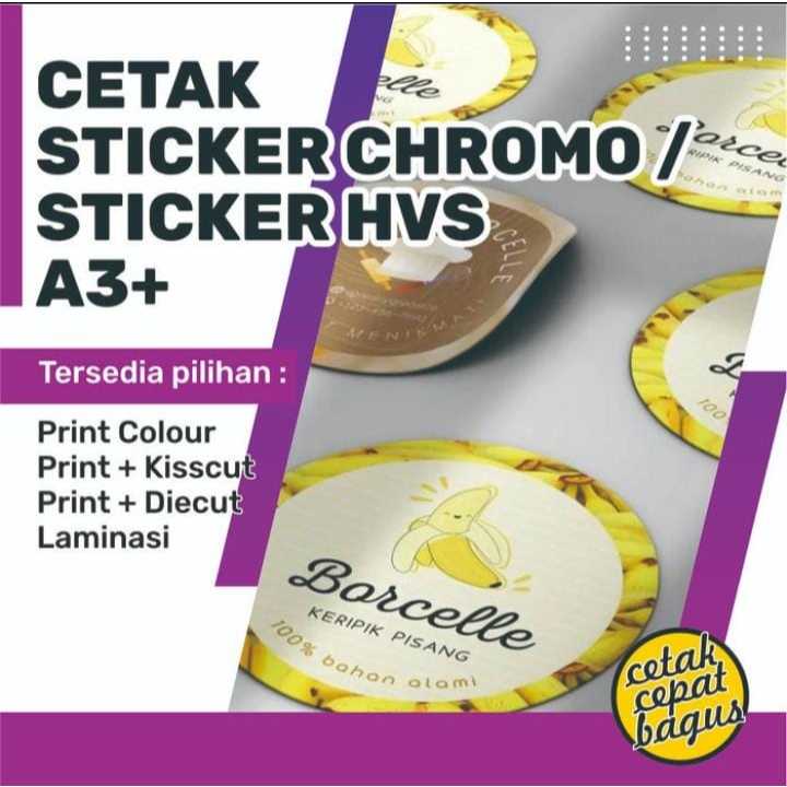 

Cetak Stiker Label Kemasan + Cutting / Stiker Cromo / CETAK KILAT