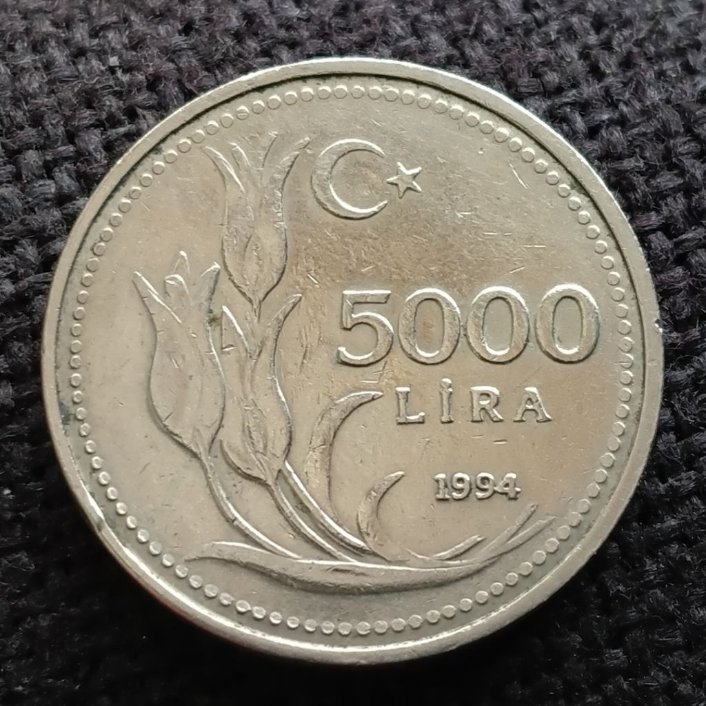 Koin Kuno Turki 5000 lira pilihan tahun 1992, 1993, 1994
