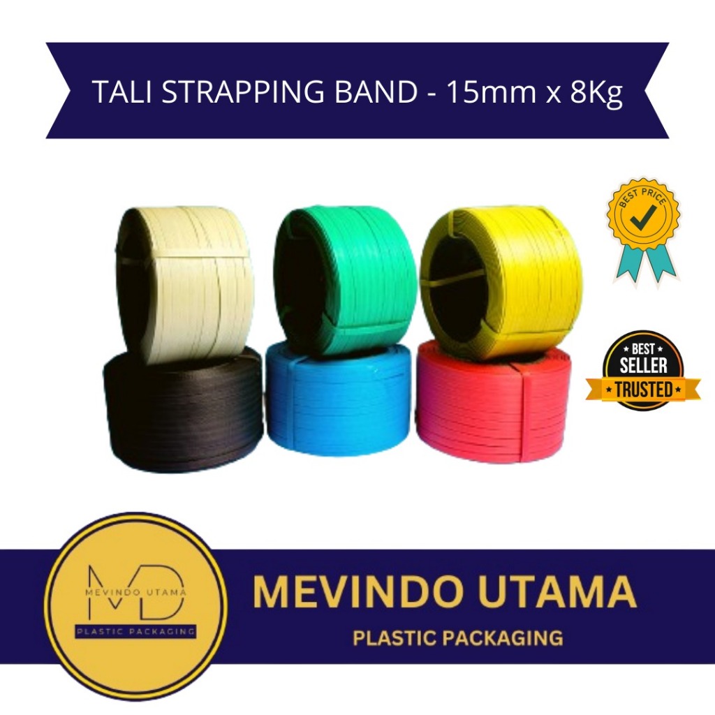 

Tali Strapping Band / Tali Packing / Tali Klem Warna - 15 MM X 8 KG