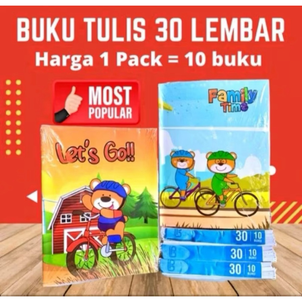 

Buku Tulis Murah 30 Lembar BOBI / BP ( 10 Buku )