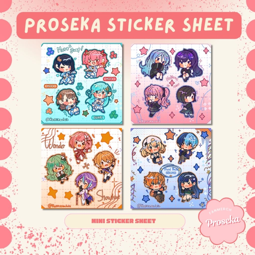 [koffieaulait] Mini Sticker Sheet project sekai / proseka