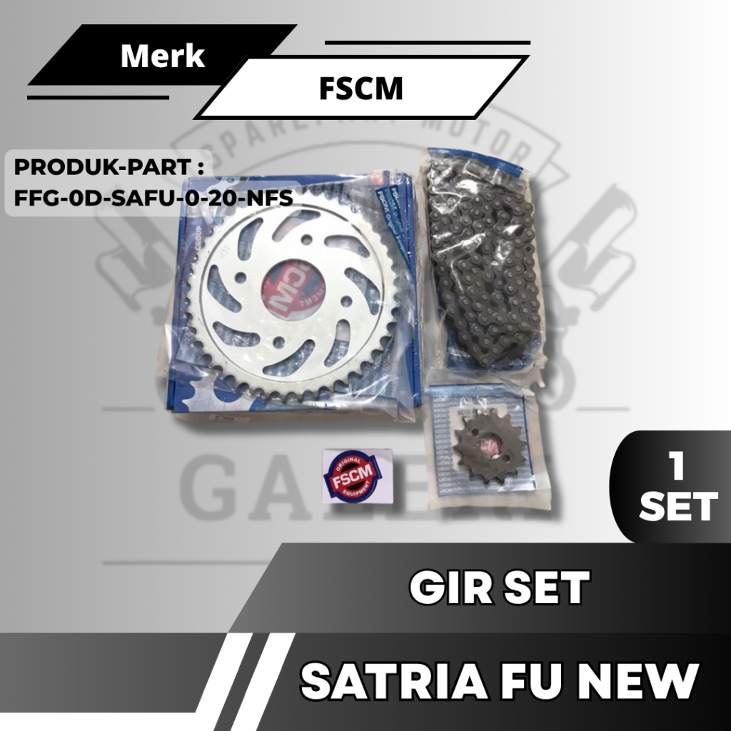 Gir Set Paket Rantai & Roda Gear Set Suzuki Satria FU New FSCM