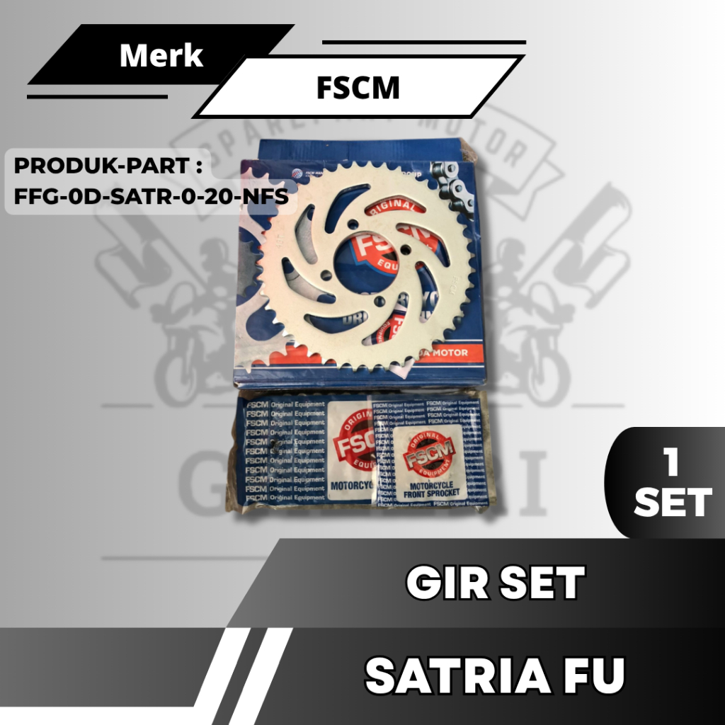 Gir Set Paket Rantai & Gear Roda Gigi Set Suzuki Satria FU FSCM