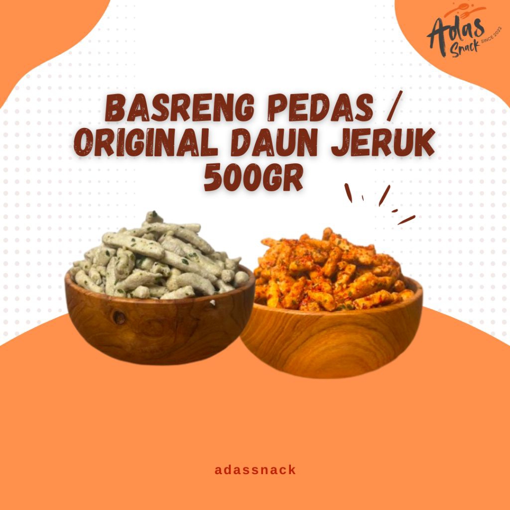 

500gr - Basreng Daun Jeruk - Basreng Pedas