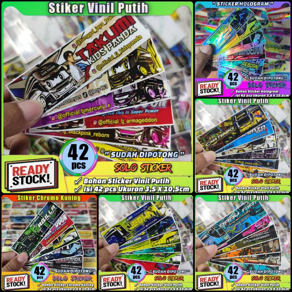 

Stiker Bus Basuri Panjang Isi 42 pcs SUDAH DIPOTONG Bahan Vinyl Putih Anti Air