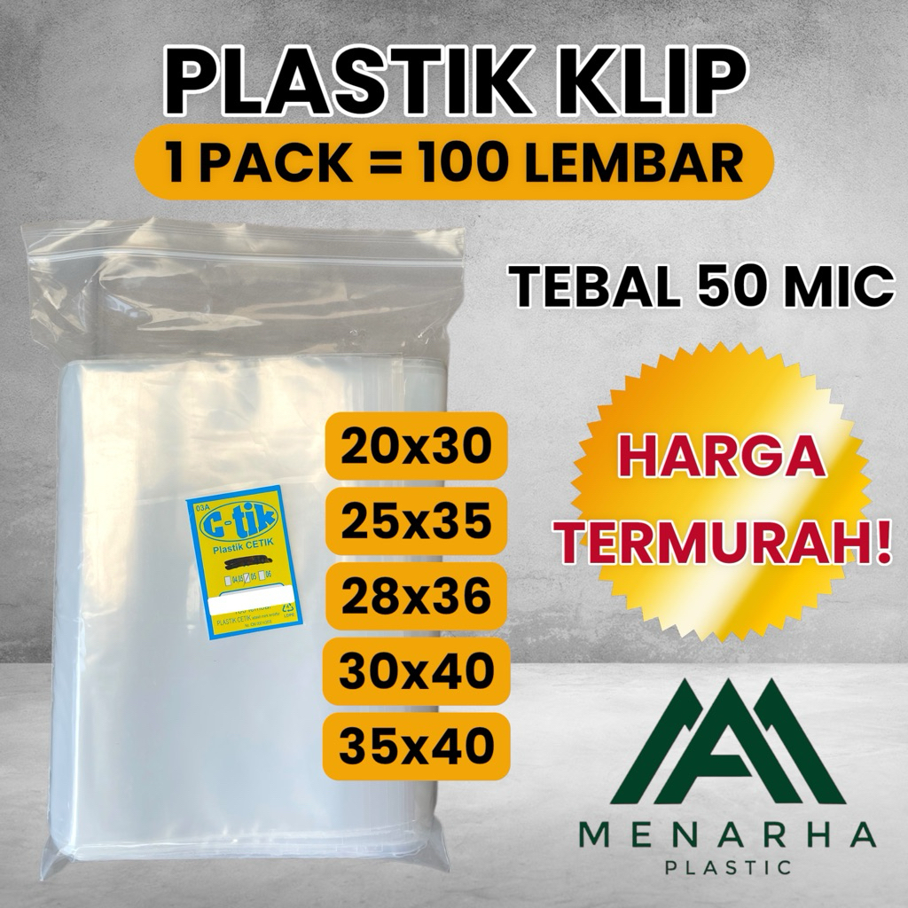 Plastik Klip/ Plastik Ziplock/ PE Zipper Baju Tebal