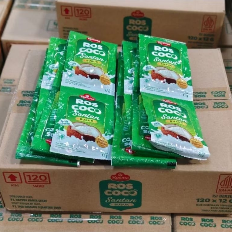 

GROSIR 1 Dus/Karton - Santan Rosina Ros Coco Bubuk isi 12 Renteng/120 Sachet 12gr Murah