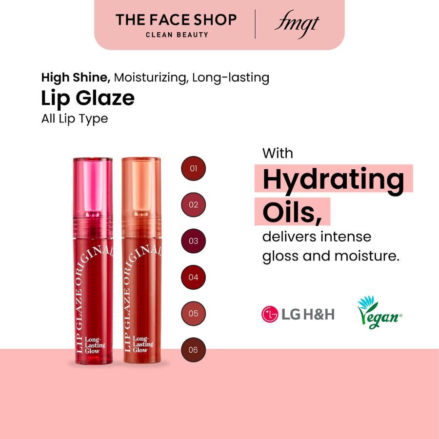 THE FACE SHOP FMGT Lip Glaze Glossy Moisturizing Long lasting Hydrating Oil Lip Glaze (8 Variants)