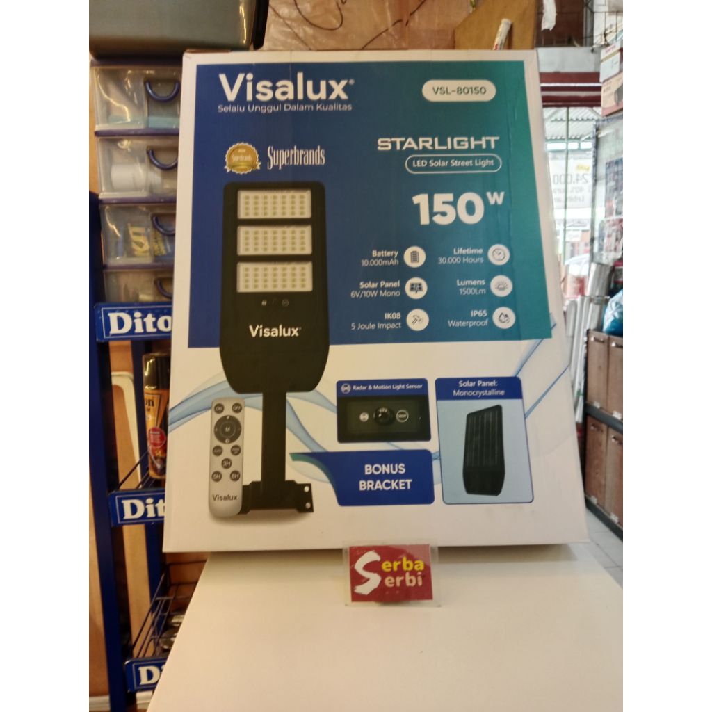 (VSL-80150 VISALUX) Lampu outdoor jalan sorot solar street light 150w led