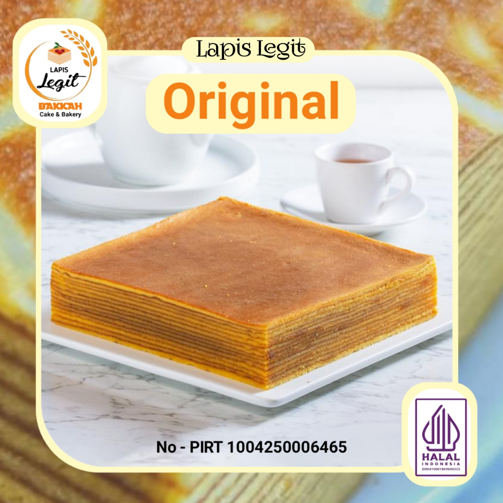 

{Bakkah Cake} Kue Lapis Legit 100% Halal, 17x17 Rasa Original Harum, Legit, Nikmat, Basah dan Tahan Lama