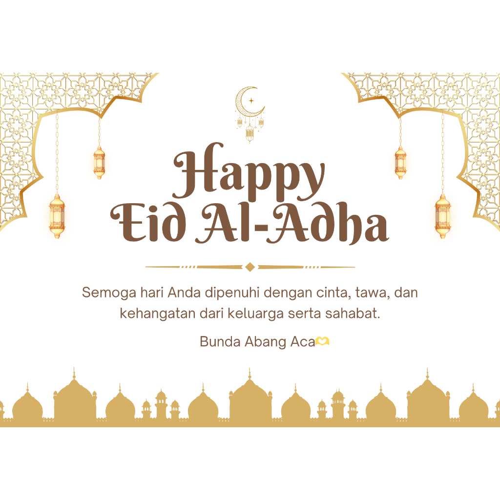 Kartu Ucapan Lebaran Idul Adha Gift Card Idul Adha Kartu ucapan idul adha/eid al adha qurban
