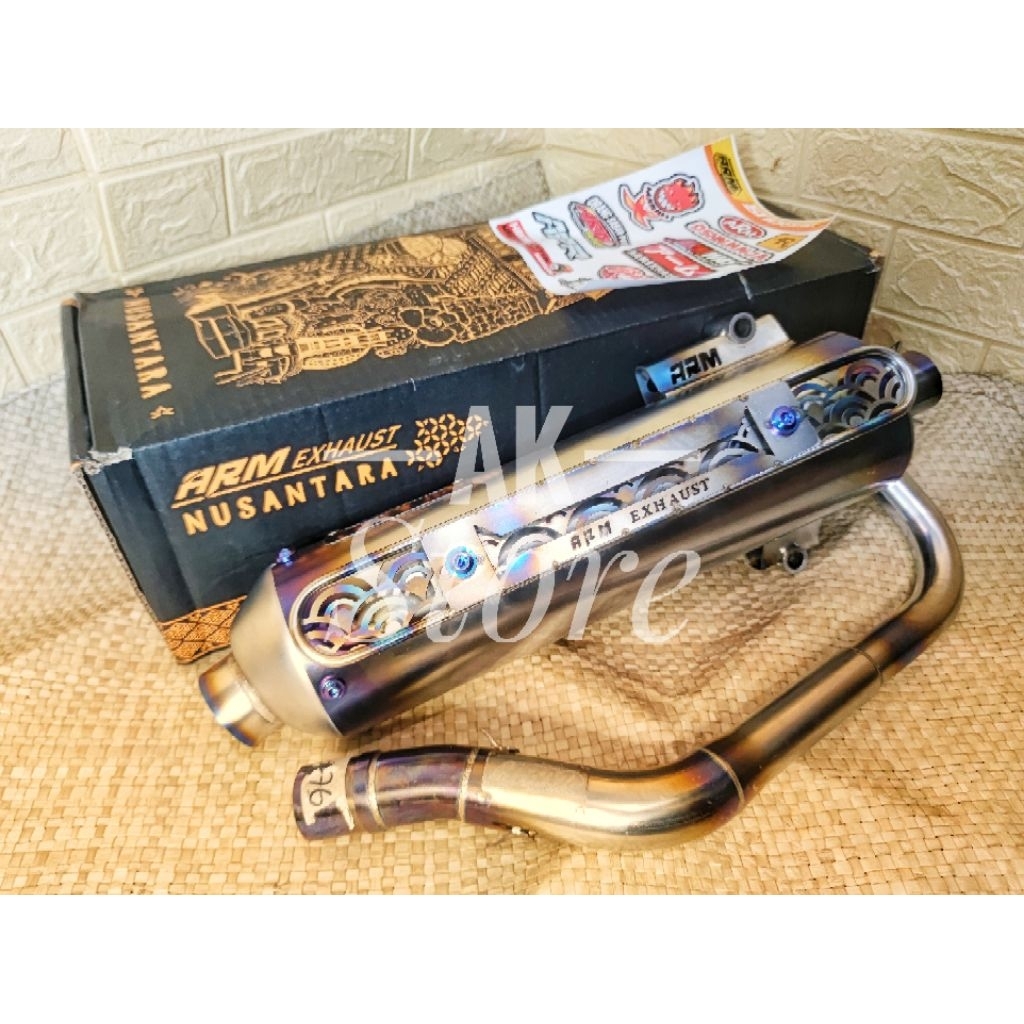 knalpot ARM Luster V2 Vario Led new inlet 38