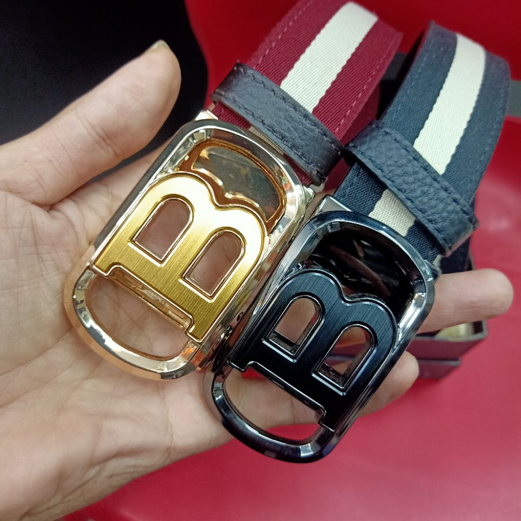 ikat pinggang rel Bally belt gesper pria