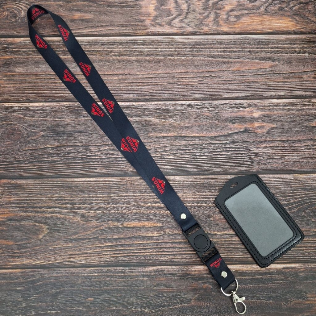 

JUAL TALI ID CARD LANYARD WINGS + HOLDER (bisa satuan) | STOK READY
