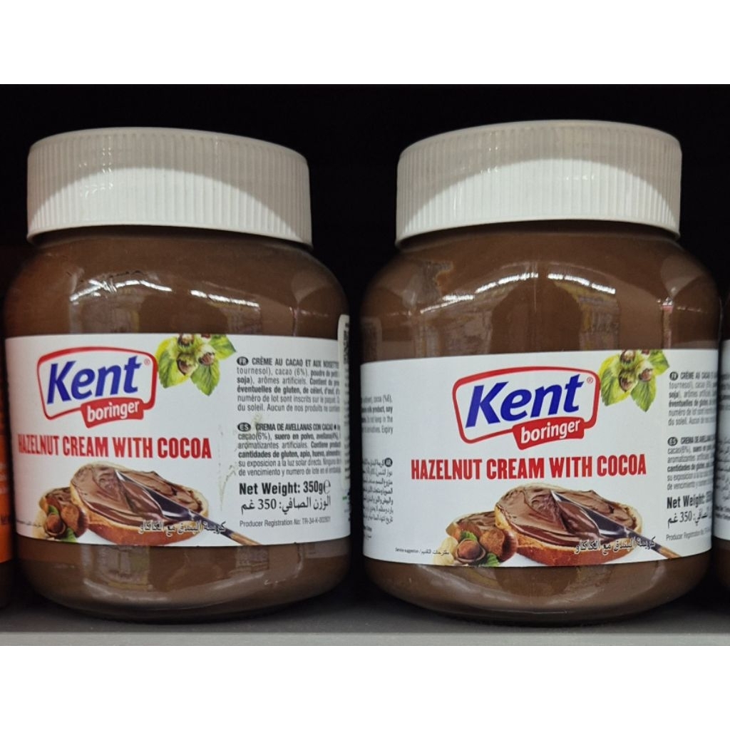 

Selai Kacang Hazel Dengan Coklat KENT Boringer Hazelnut Cream With Cocoa Spread 350g - HK.
