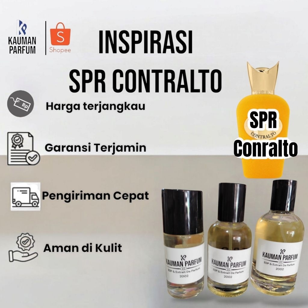 Kauman Parfum Refill Inspired Contralto Sospiro Aroma Oriental Woody Parfum Pria Parfume Wanita Wang