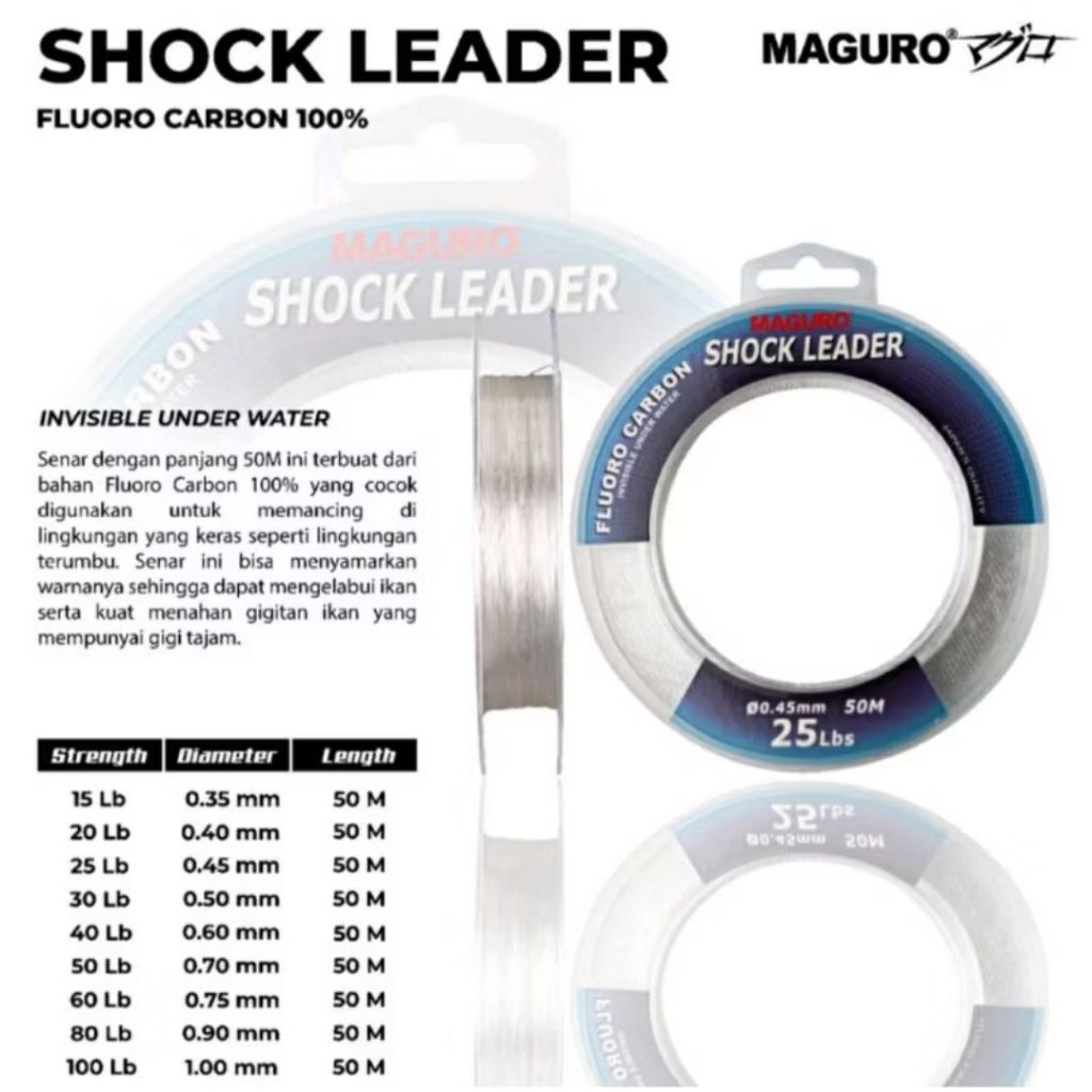 Senar Leader MAGURO SHOCK LEADER Fluorocarbon
