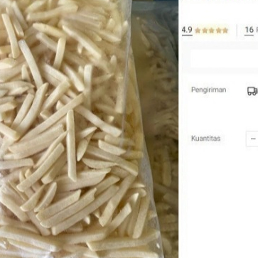 

Hy Fun French Fries Straight Cut 2kg Kentang Goreng Crinkle