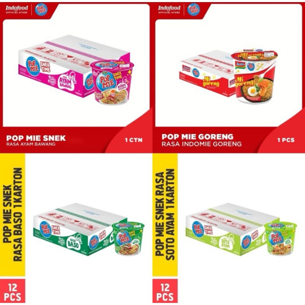 

Pop Mie Mini Snack Time Laper | 1 Karton isi 12 pcs