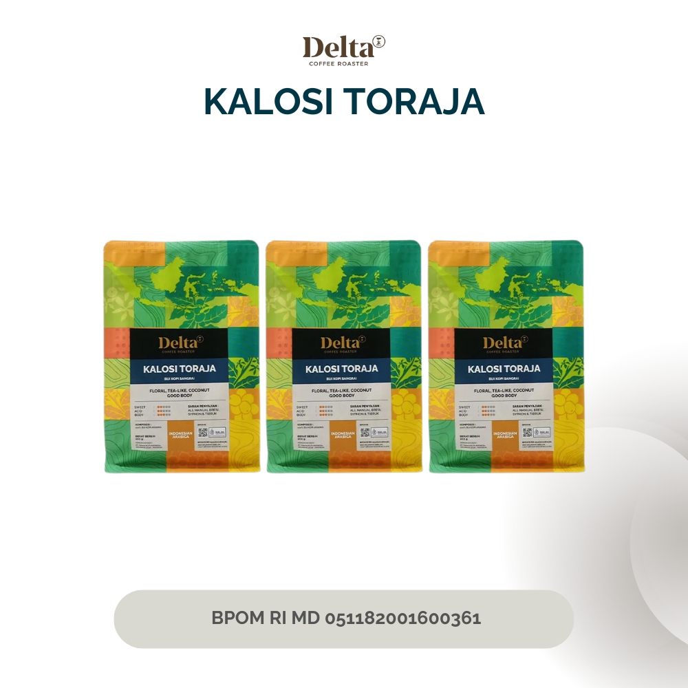 

DELTA COFFEE ROASTER - Kopi Arabica Kalosi Toraja - 3x200gr