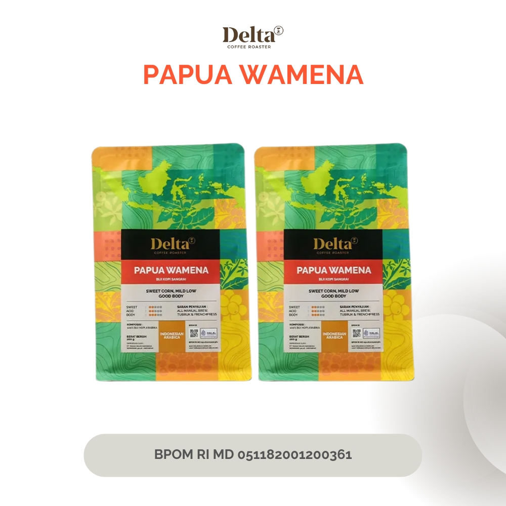 

DELTA COFFEE ROASTER - Kopi Arabica Papua Wamena - 2x200gr