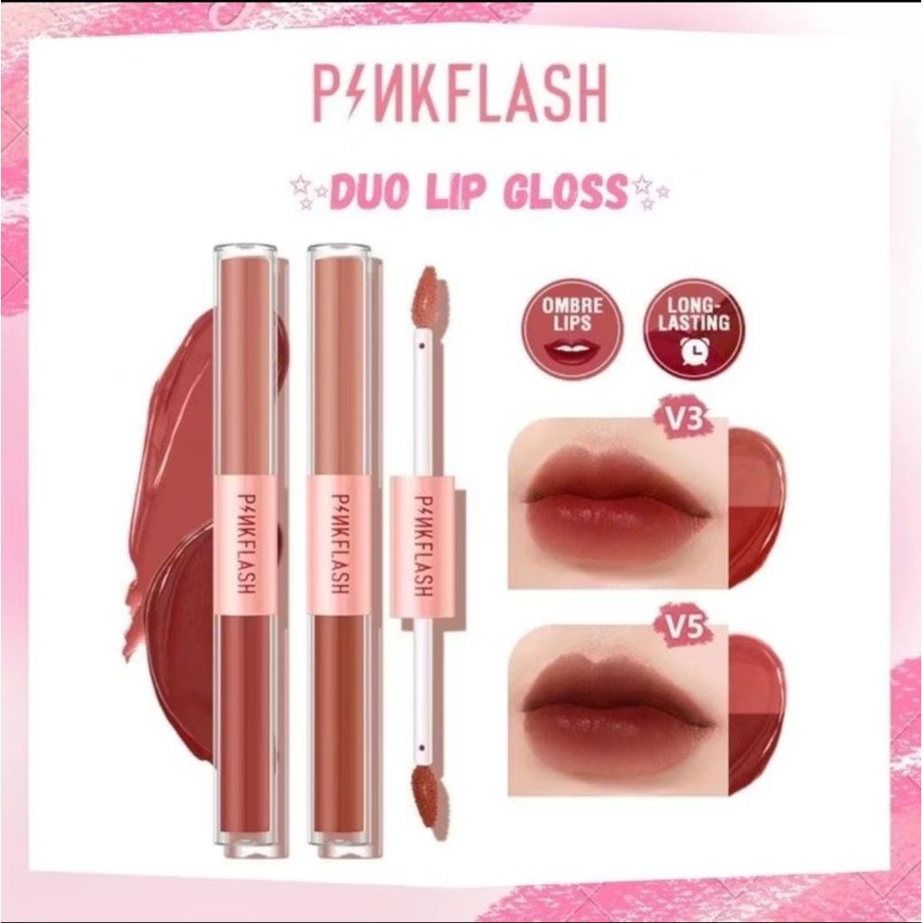 PINKFLASH DUO LIP GLOSS 2IN1 DUAL OMBRE LIPS