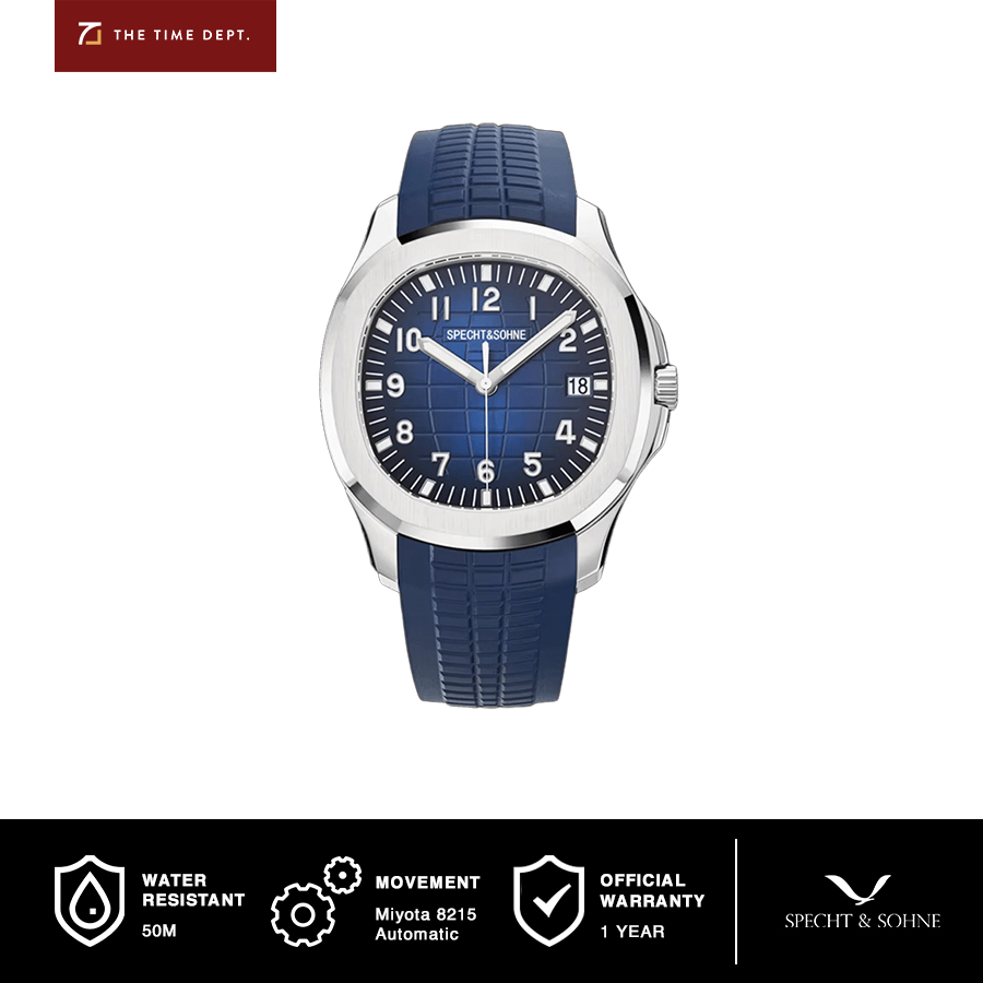 Specht & Sohne SP0008 Blue Japan Automatic Homage Jam Tangan Pria Fashion Automatic